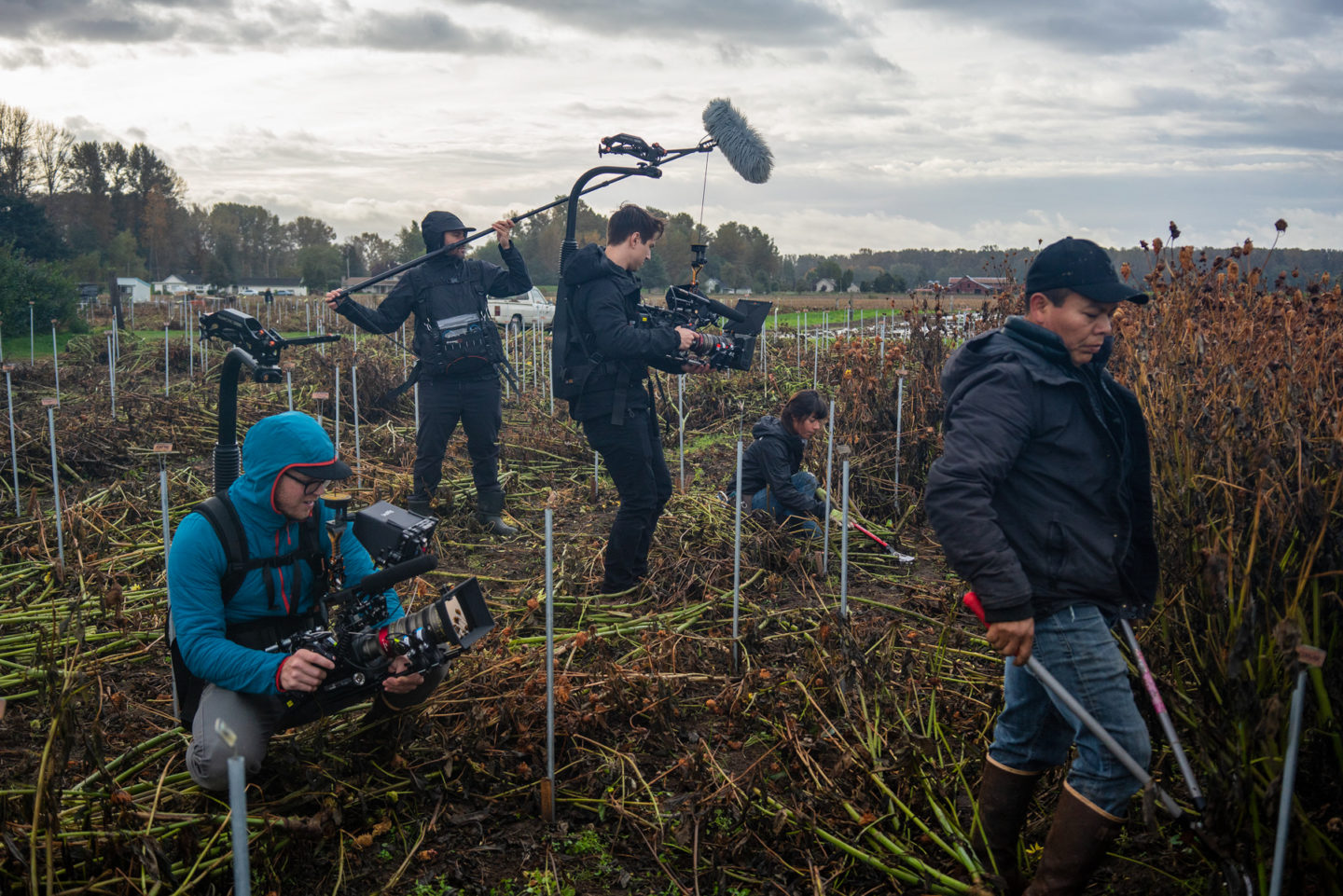 Behind the scenes filming Growing Floret for the Magnolia Network